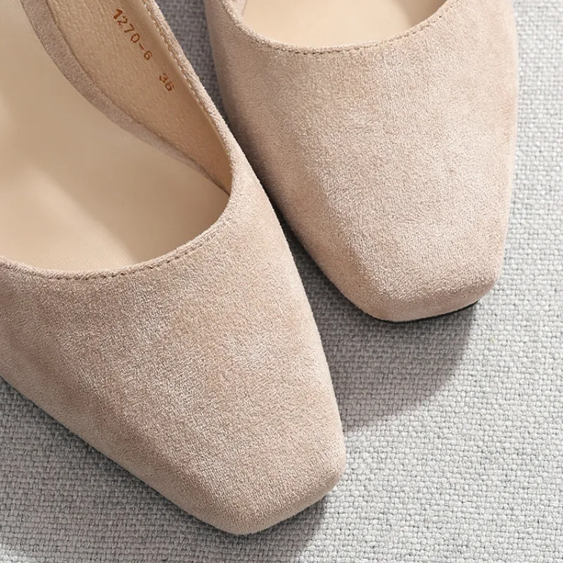 Новинка 2020 года Сезон весна Туфли на высоком квадратном каблуке Женские туфли из