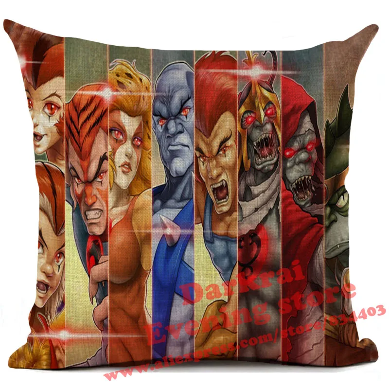 Наволочка с принтом из мультфильма Thundercats, льняная наволочка, украшение для дома, диван для гостиной, подушки 45*45, наволочка для декора - Цвет: 3