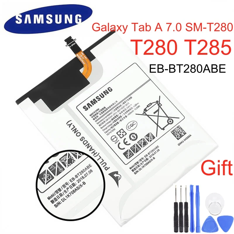 Оригинальный запасной аккумулятор Samsung для Galaxy Tab A 7 0 SM T280 T285 настоящий планшет EB