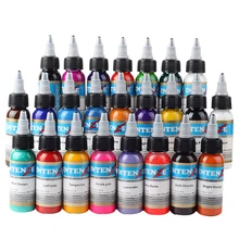 21 цветной набор, профессиональные разноцветные пигментные чернила для татуажа, набор, 30 мл, косметические краски для макияжа, бутылочки, инструменты для тела, товары для рукоделия