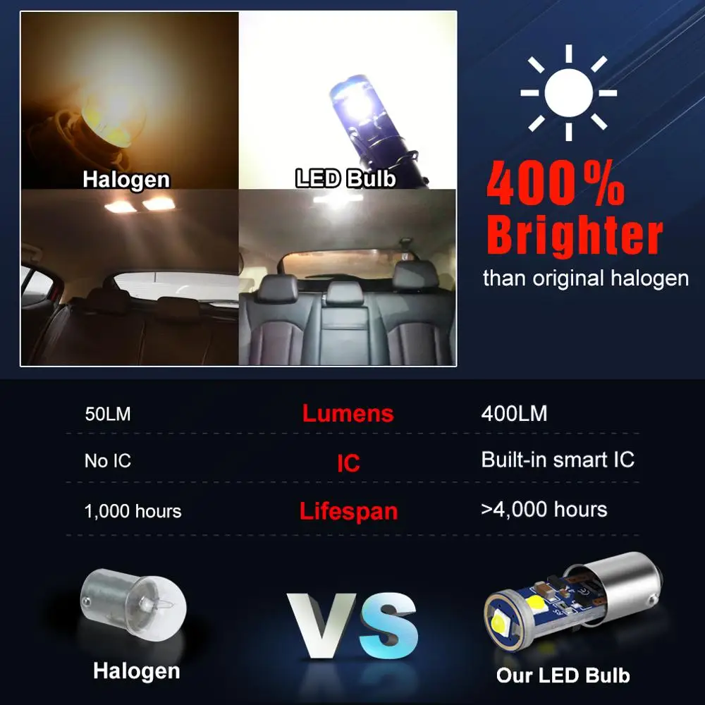 2Pcs Canbus 12V BA9S T4W Led  ڵ ׸  Ŀ  Readling ̼ ÷Ʈ  ȭƮ  ο 