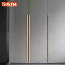 

YONFIA 3745 Long Aluminium Profile Furniture Cupboard Handle Wardrobe Kitchen Cabinet Drawer Pull Handle Long Closet Door Handle