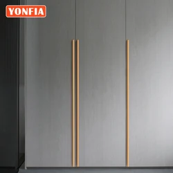YONFIA 3745 Long Aluminium Profile Furniture Cupboard Handle Wardrobe Kitchen Cabinet Drawer Pull Handle Long Closet Door Handle