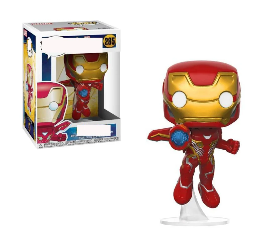 Funko POP Marvel Мстители Железный человек Тони Старк Коллекция Модель ПВХ Фигурки игрушки для детей подарок на день рождения - Цвет: 285 with box