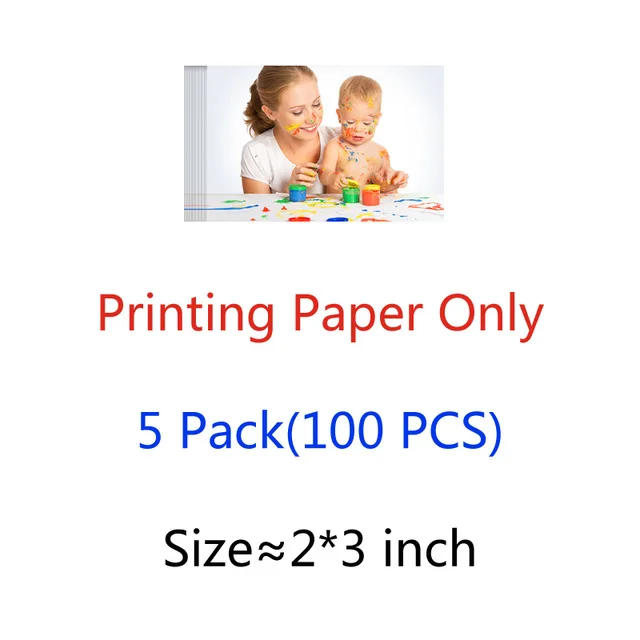 Paper 100 Pcs Only huawei мини-фотопринтер AR принтер Zink портативный карманный принтер Bluetooth 4,1 300 точек/дюйм поддержка DIY Share 500 мАч CV80 - Цвет: Paper 100 Pcs Only