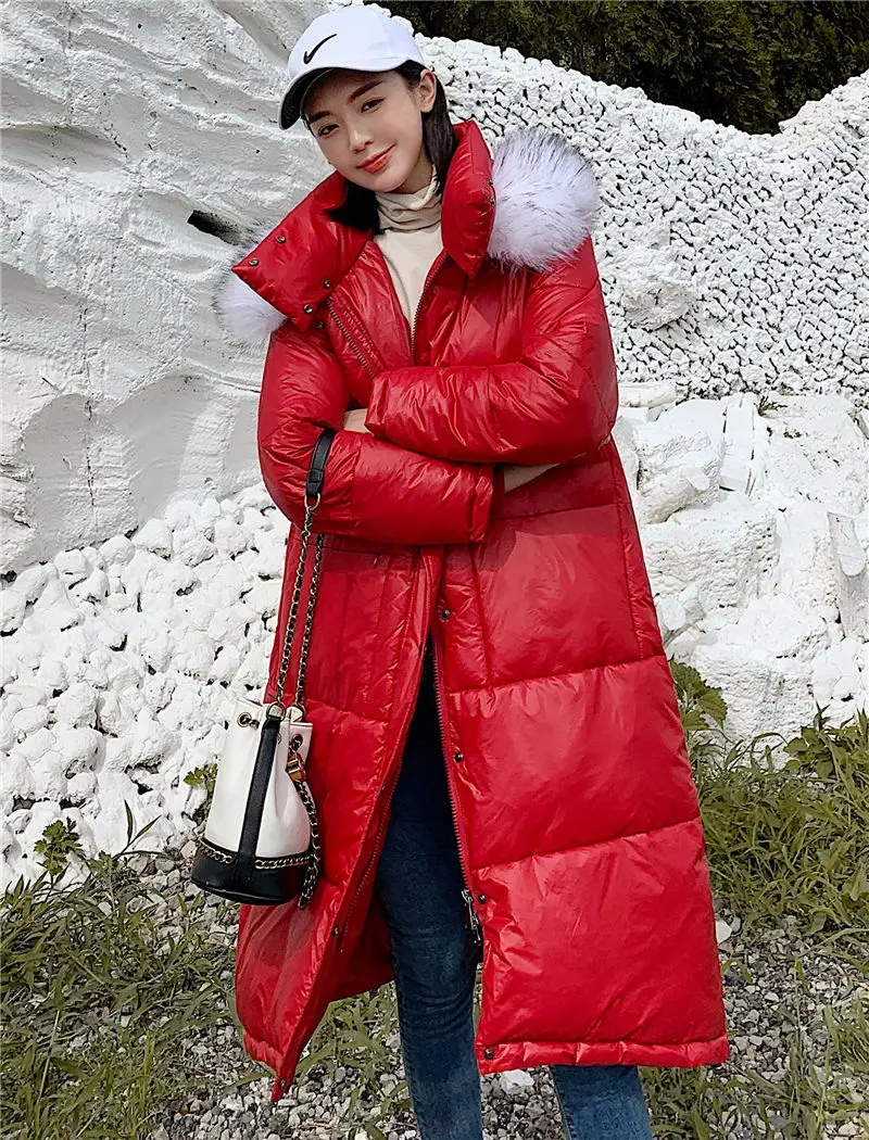 Women Winter Long Parka Fashion Space Cotton Padded Warm Thicken Jacket Coat Ladies Coat Long Outwear