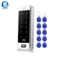 DC12V металлическая клавиатура управления доступом IP65 водонепроницаемая RFID Клавиатура Wiegand26/34 для дверных замков система контроля доступа брелоки карты