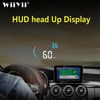 

HUD D2000 Car Head up display Windshield Speed Projector Security Alarm Water temp Overspeed RPM Voltage Auto car Electronic