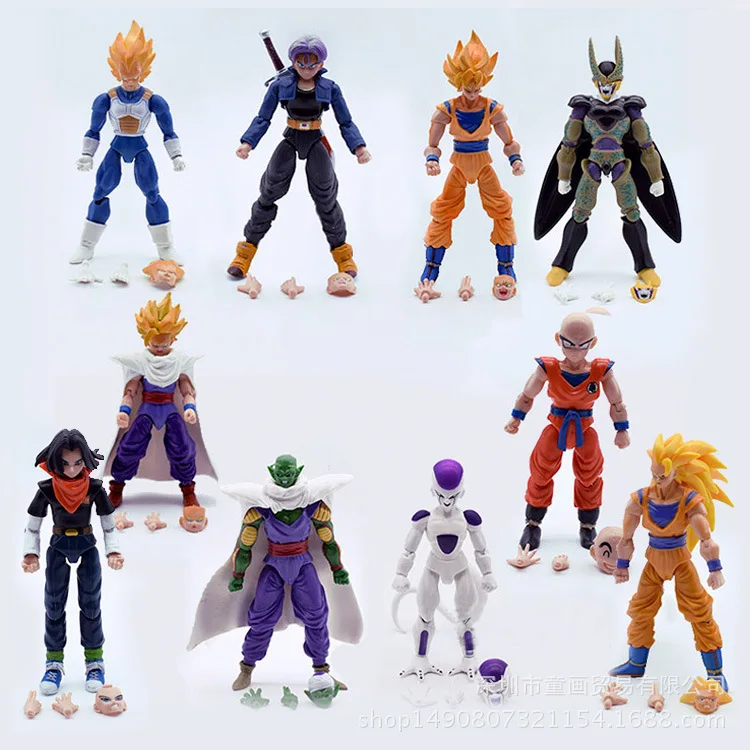 

Hot Sales 10-Movable Joint Dragon Ball Seven Dragon Ball Sun Wukong Ferry Sand Cyborg Cell Garage Kit Model