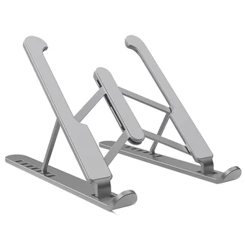 

Bedroom Multi Angle Hands Free Adjustable Foldable Laptop Stand Universal Aluminium Alloy Portable Tablet Home Desktop Holder