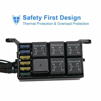 

Circuit Rocker Switch Control Panel LED Bar Electronic Relay Replacement