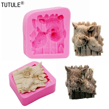 

Rhinoceros Mold food grade cupcake mold-Rhinoceros Silicone Mold Cake Candy Clay Animal Cooking Jewelry Chocolate Cookies Mold