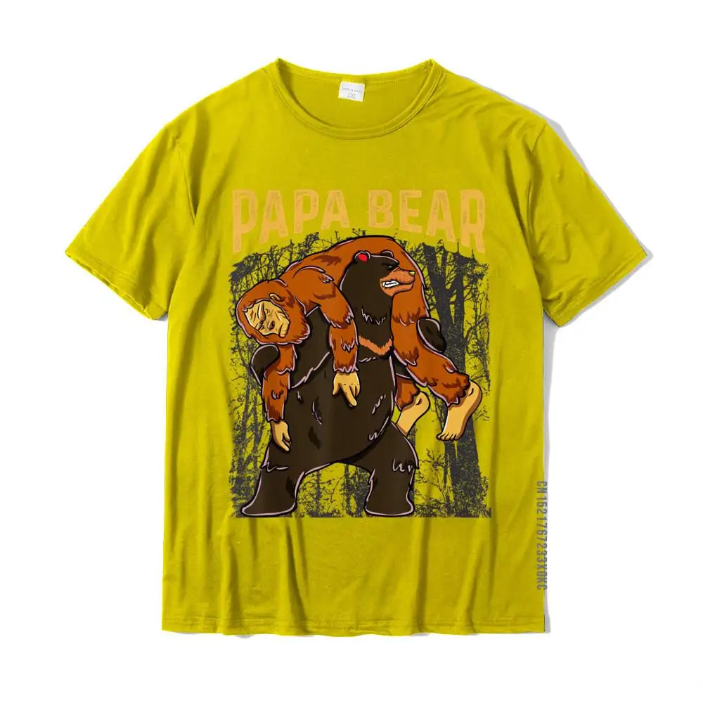 Custom Summer/Autumn 100% Cotton Crew Neck Tops T Shirt Short Sleeve Printing T-Shirt Graphic Casual Top T-shirts Mens Fathers Day Gifts From Son Wife Papa Bear T Shirt Bigfoot__MZ21246 yellow