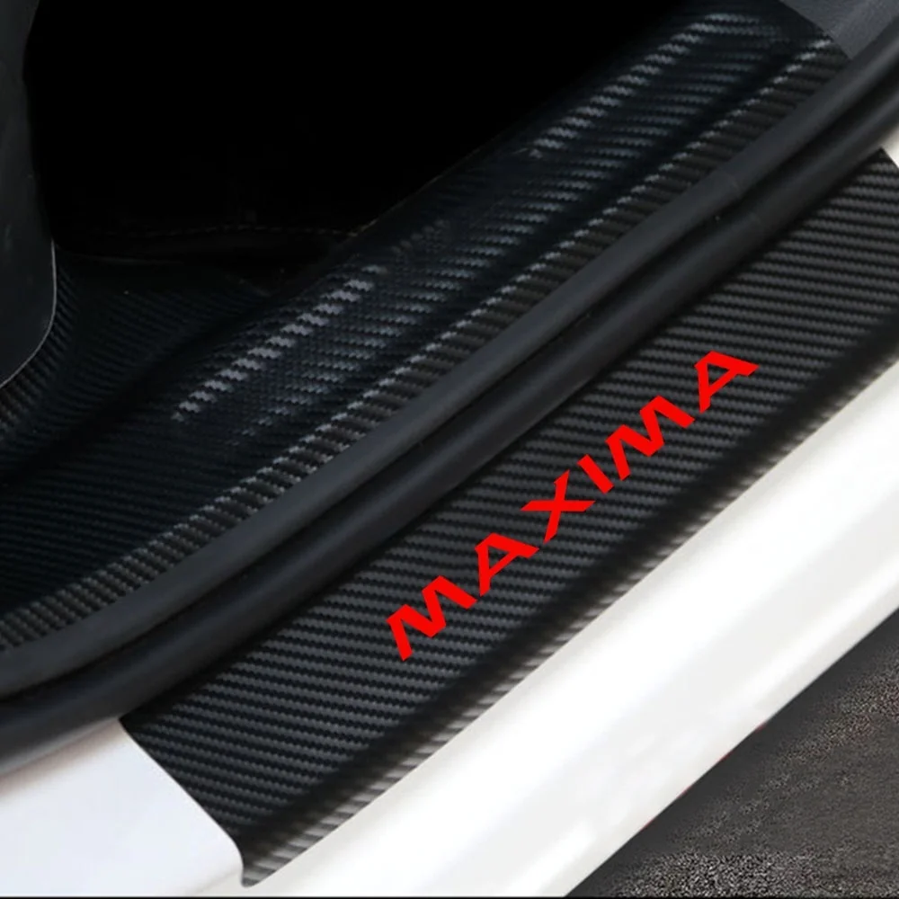 Наклейка на порог автомобильной двери для Nissan Maxima украшение из углеродного