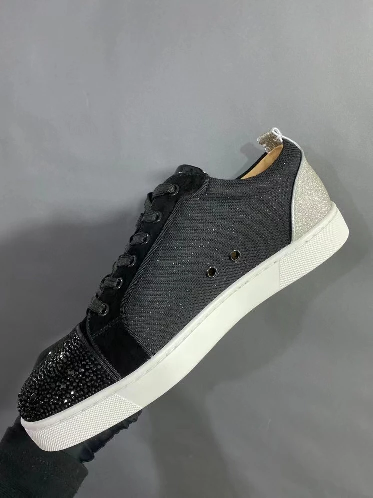 Brand Beertola Spring Manual Sports Shoes For Men Black Crystal Casual Flats Style Loafers Walking Party Sneakers Mixed Color 4