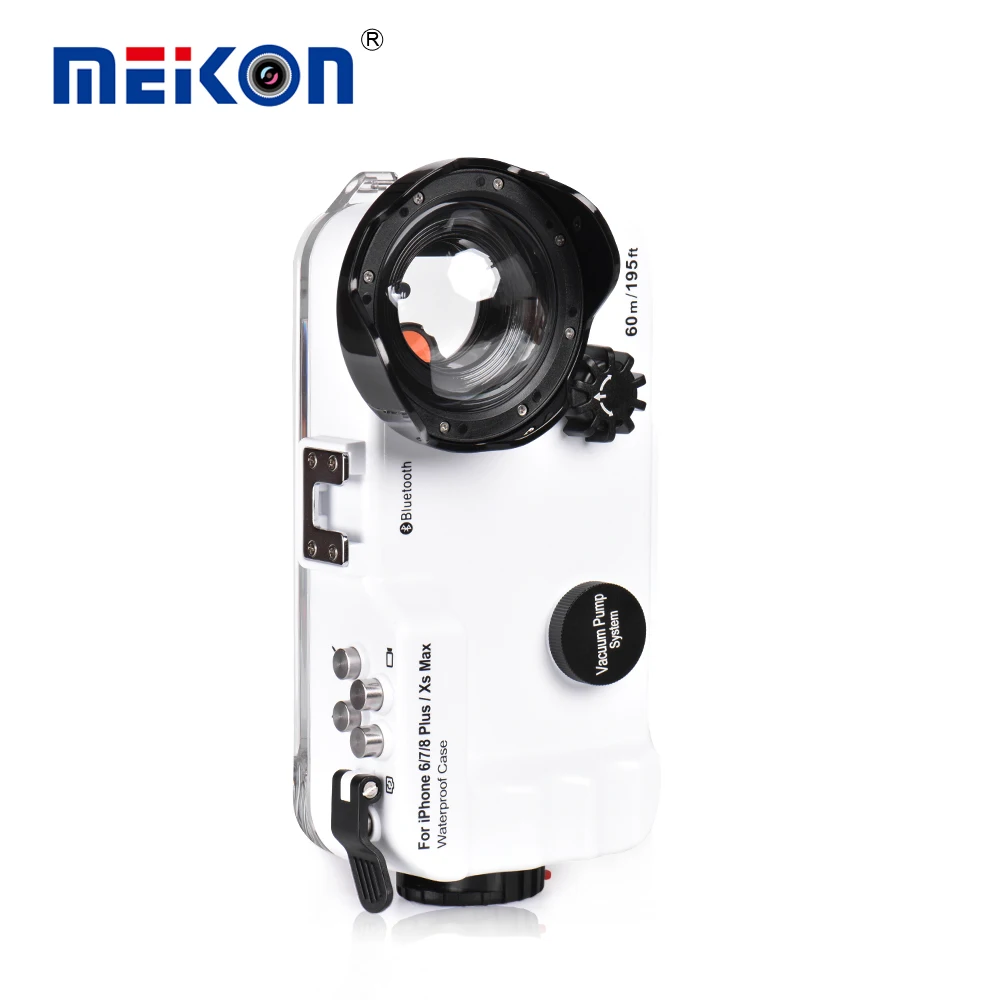 

60M Waterproof Phone Case For 6/7/8 Plus /XS Max Bluetooth Control Underwater Mobile Phone Housing 1pc