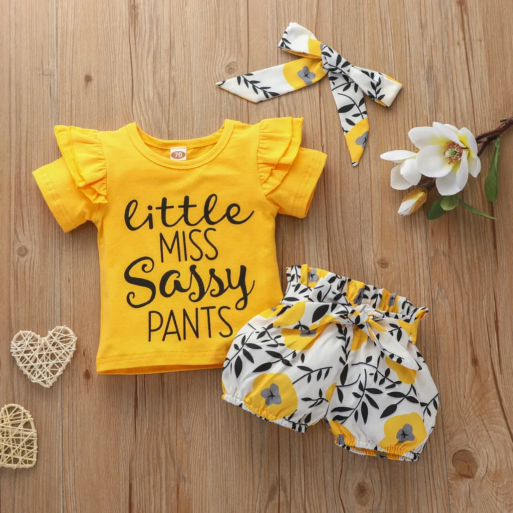 Новинка 2020 года Летняя одежда для новорожденных Одежда малышей Топы с буквенным