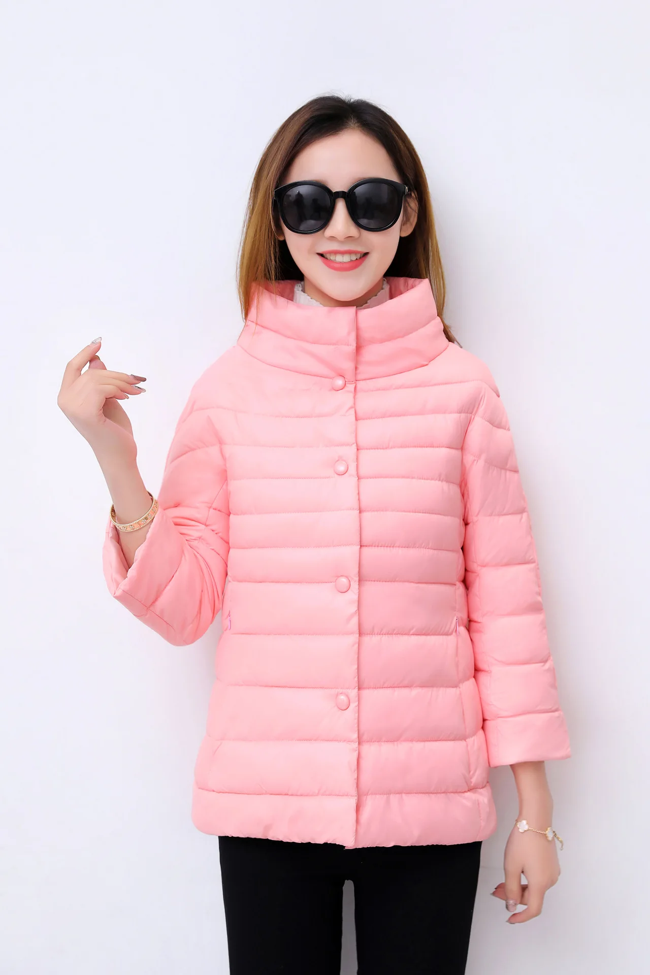 New Women Korean-style Stand Collar Short down Jacket Cotton-padded Clothes Women's Winter Padded Jacket WOMEN'S Jacket Coa