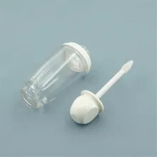 

10ml Empty Lip Gloss Tube Diy Plastic White Lid Transparent Bottle Liquid Lipstick Container Round Lipgloss Lip Balm Bottle