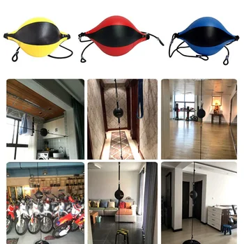 

Punching Ball PU Pear Boxing Bag Reflex Speed Balls Muay Thai Punch Box Fitness Sports Equipment Training 22