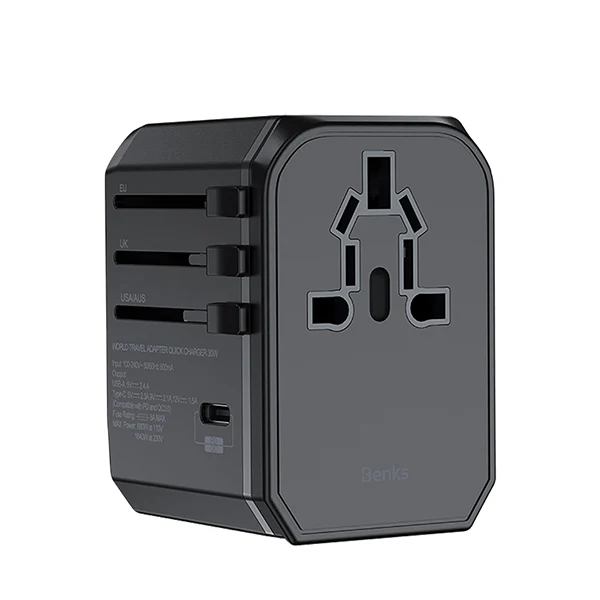 Европейский Союз (ЕС) Benks 5.6A Quick Charge 3,0 USB Зарядное устройство Портативный Универсальный Мощность адаптером PD для быстрой зарядки Великобритании/ЕС/США/AU/американского стандарта штепсели для путешествий розетки - Тип штекера: Европейский Союз (ЕС)