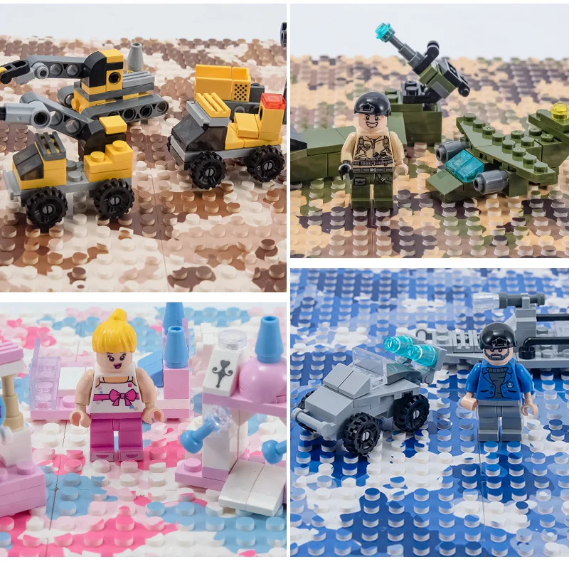 

NEW Funny Small Particle Building Blocks Creative Splicing Floor Compatible All Brands Accessories Color Floor Children's Toys