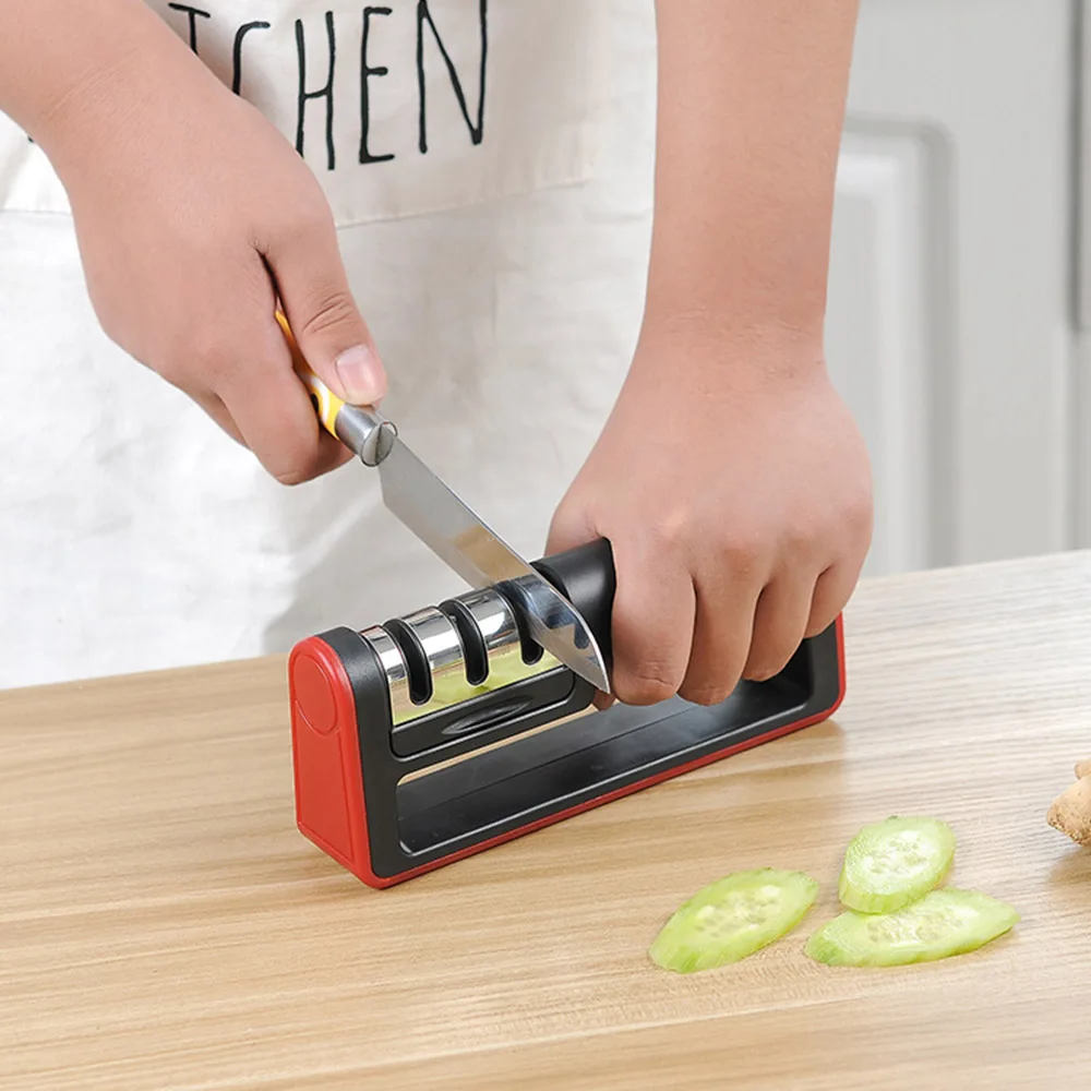 Manual Knife Sharpener Tool 3 Stage Kitchen Manual Sharpening For