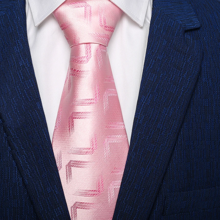 Men hot Pink Blue Silk Neck Ties For Men 10cm gentlemen neckties ties brand designers fashion Corbata Rosa Gravata