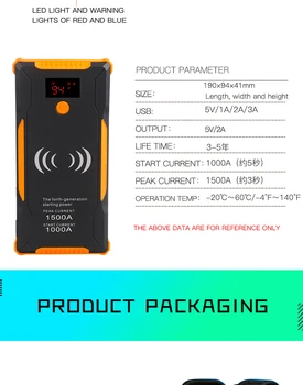 

Wireless Charging ! TM20 Car Jump Starter 22000mAh 12V 1500A Starting Device Car Battery Booster Petrol Diesel Car Power Bank