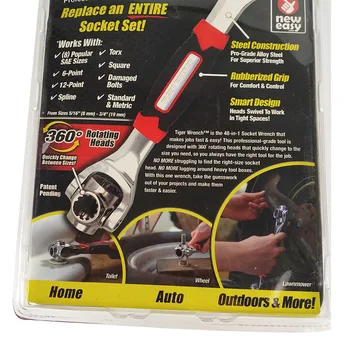 

Universal 48 in 1 Car Tools Socket Wrench Works with Spline Bolts Torx 360 Degree 6-Point, 12-Point, Torx, Square Repair Tools