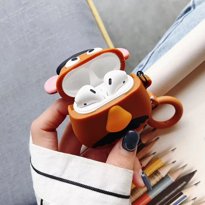 Горячая 3D милый Dumbo Минни Дейзи Беспроводная bluetooth-гарнитура силиконовый чехол для Airpods Earphne защитный противоударный Чехол Чехлы