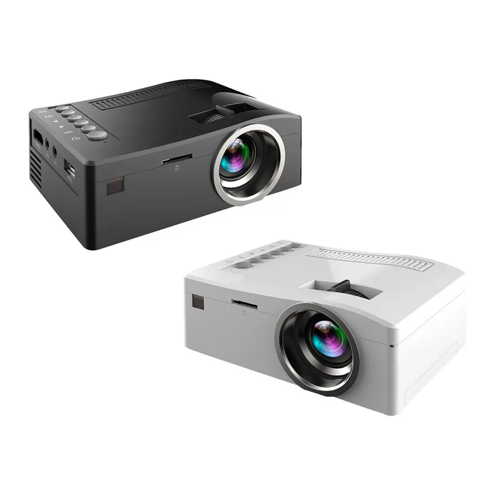 Мини-видеопроектор UC18 1080P HD светодиодный домашний мультимедийный ЖК-проектор для кинотеатра с поддержкой USB tv VGA HDMI