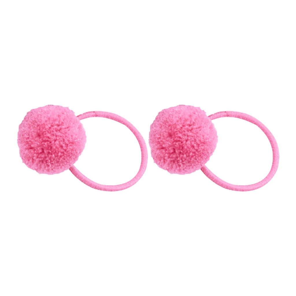 Hair Bands with Fuzzy Hair Ball,  Elastic and Durable,Simple but Stylish, Match Most Outfits, for All Age, All Occasions