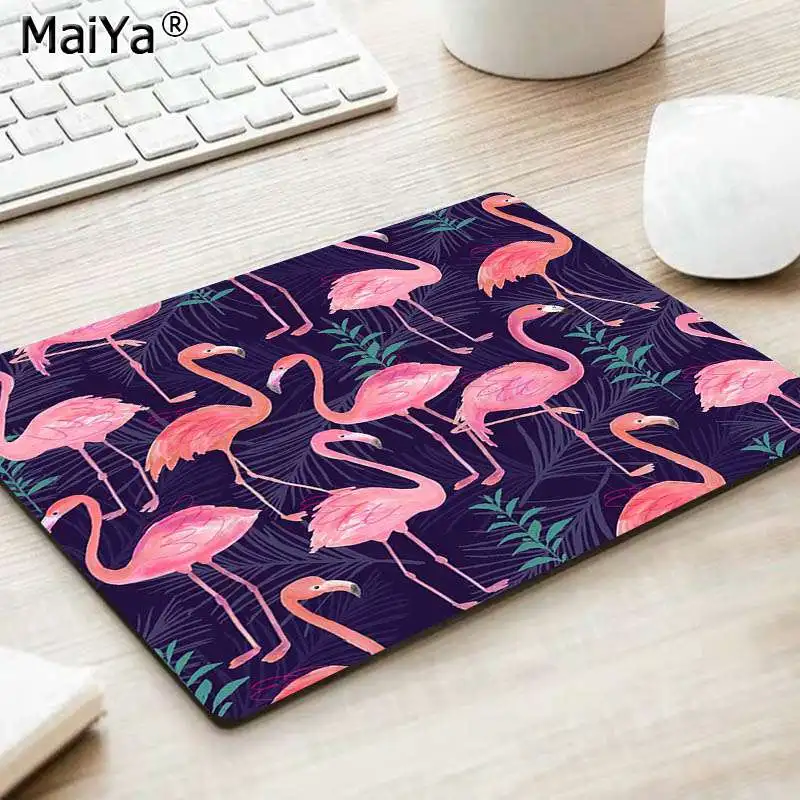 Maiya Custom Skin Pink Flamingo Customized MousePads Computer Laptop Anime Mouse Mat Free Shipping Large Mouse Pad Keyboards Mat - Цвет: Not Lock Edge18x22cm