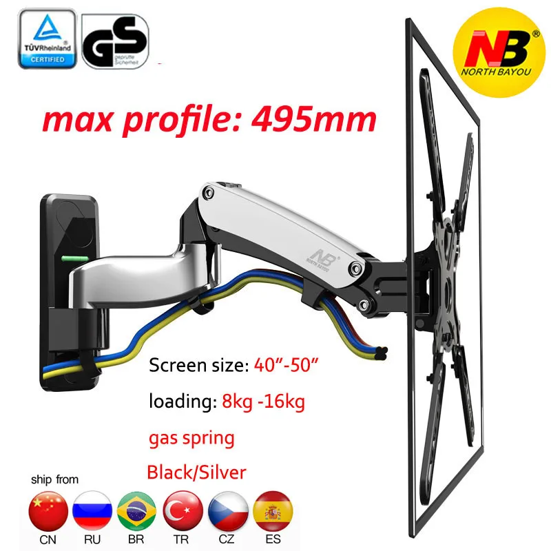 Billig NB F450 aluminium luft drücken Gas frühling dual arm 40 \