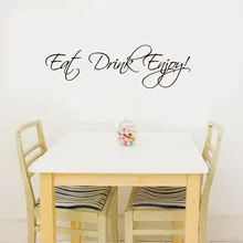 Новые стильные английские наклейки на стену едят, пьют, наслаждайтесь съемной водонепроницаемой домашней декоративной росписью 4158