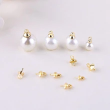 Copper gold beaded jewelry accessories sheep eye nails claw nails with half hole beads pendant pendant material