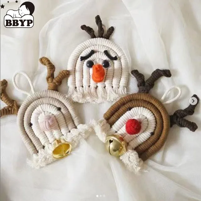 Rainbow Wall Hanging Decorative Colored Toy for Boho Home Decor, Party Supplies, Nursery Dorm Room Decor Christmas Elk Ornaments 1