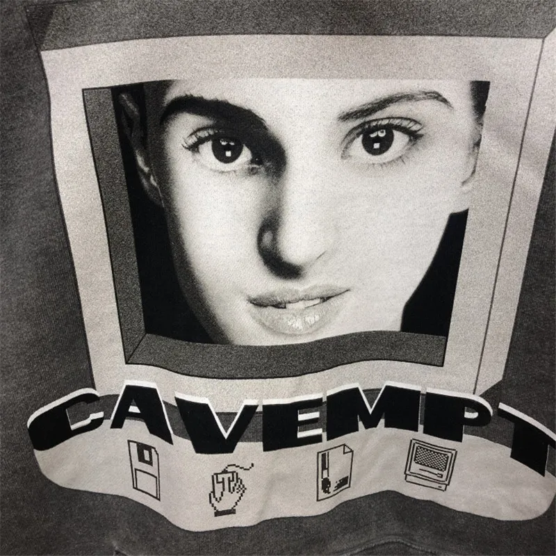 C. E CAV EMPT Толстовка Зимняя для мужчин и женщин с вышивкой лучшее качество уличная одежда с эффектом потертости старая мода Cav Empt толстовки