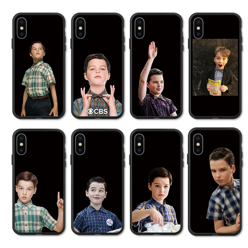 Cute Iain Armitage Phone Cases For iPhone 7 XR 11 Pro MiNi Cooper 6 6s 8 Plus X XS Max Soft TPU Sheldon Back Cover | Мобильные