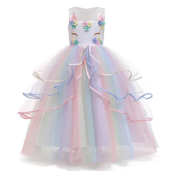 

Girls Dress Summer Unicorn Kids Princess Dresses For Girls Costume Birthday Party Dress Teenage Children Clothing 8 9 10 12 Year