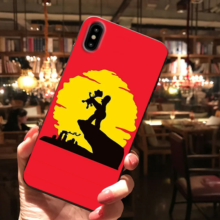 12145 Homer J. Simpson Черный силиконовый чехол для телефона iPhone X XR XS Max 11 11Pro Max 6s 7 8 Plus Барт Симпсон Забавный мультяшный чехол - Цвет: 12145