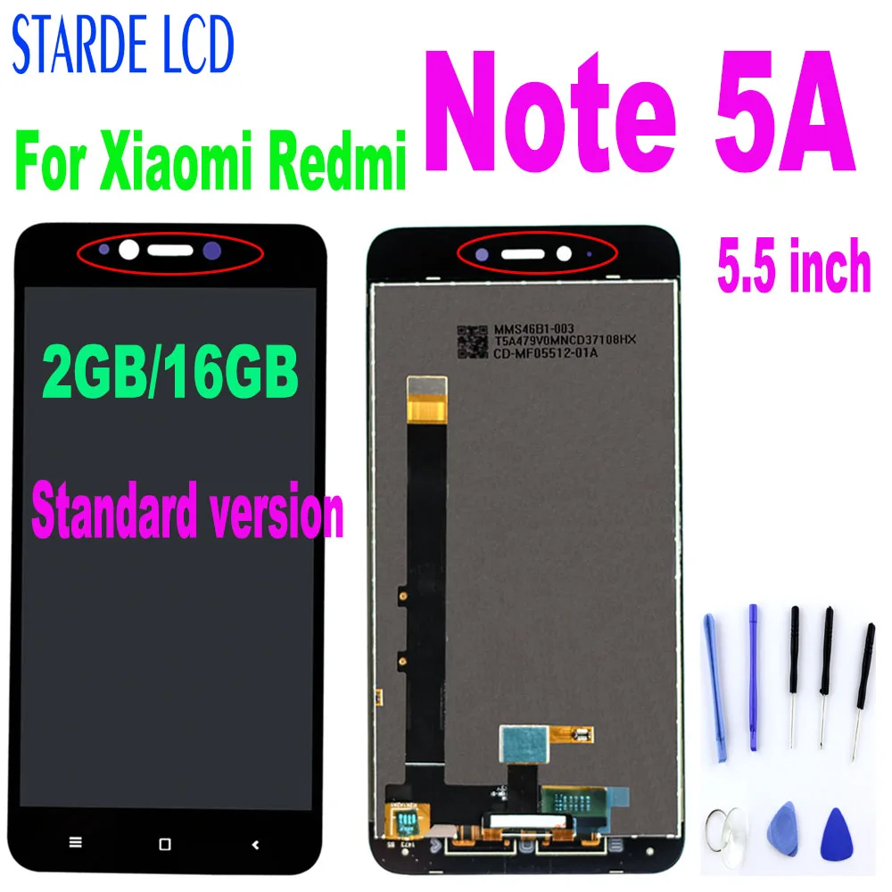 For Xiaomi Redmi Note 5A MDG6 / Prime MDG6S LCD Display + Touch Screen Digitizer Assembly Y1 Lite | Мобильные телефоны и