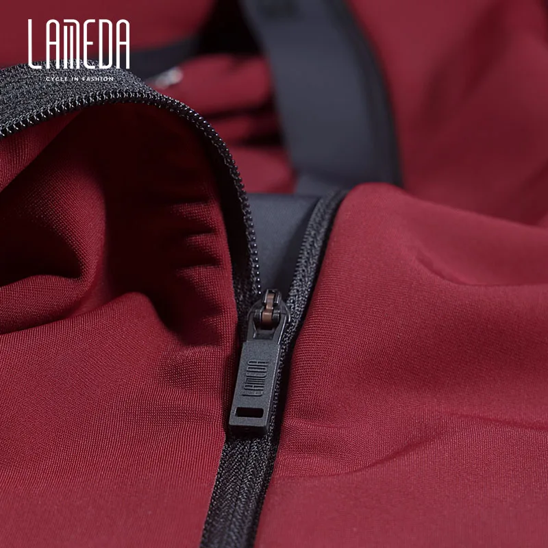 LAMEDA Autumn and winter fleece warm cycling clothes men's long sleeved bicycle top Italian carvico fabric