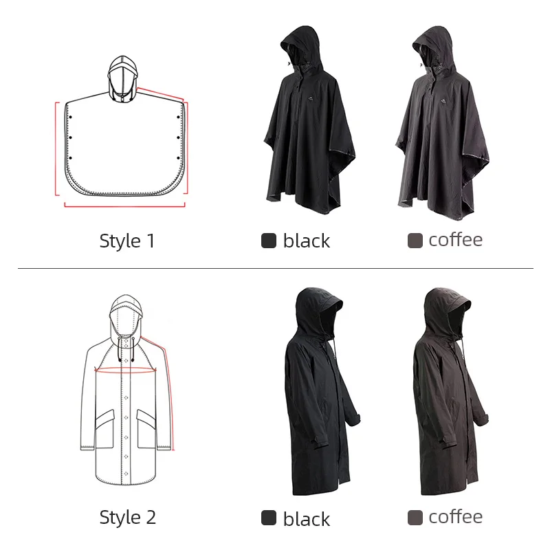 Naturehike Camping Raincoat Waterproof Breathable Outdoor Climbing Hiking Mountain Wear Poncho Fashion NH20FS006 NH
