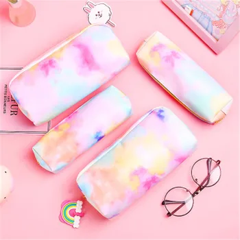 

1Pcs Kawaii Pencil Case Colorful Pink Make UP School Pencil Box Pencilcase Pencil Bag Kids Gift School Supplies Stationery