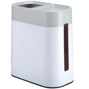 

2-In-1Mini Trash Can Tissue Box Multifunction Desktop Car Trash Can Garbage Bag Holder Kitchen Storage Bucket Tissue Storage Box