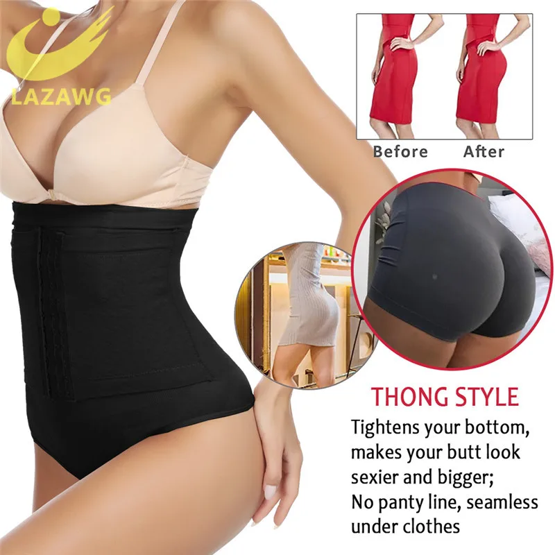 LAZAWG High Waist Seamless Butt Lifter Shapewear Tummy Control Underwear Panties Invisible Control Lady Shaper Panty Belly Thong target shapewear