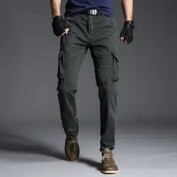 2019 весна осень брюки карго мужские брюки повседневные хлопковые военные дышащие тактические брюки средняя талия мульти-карманы брюки
