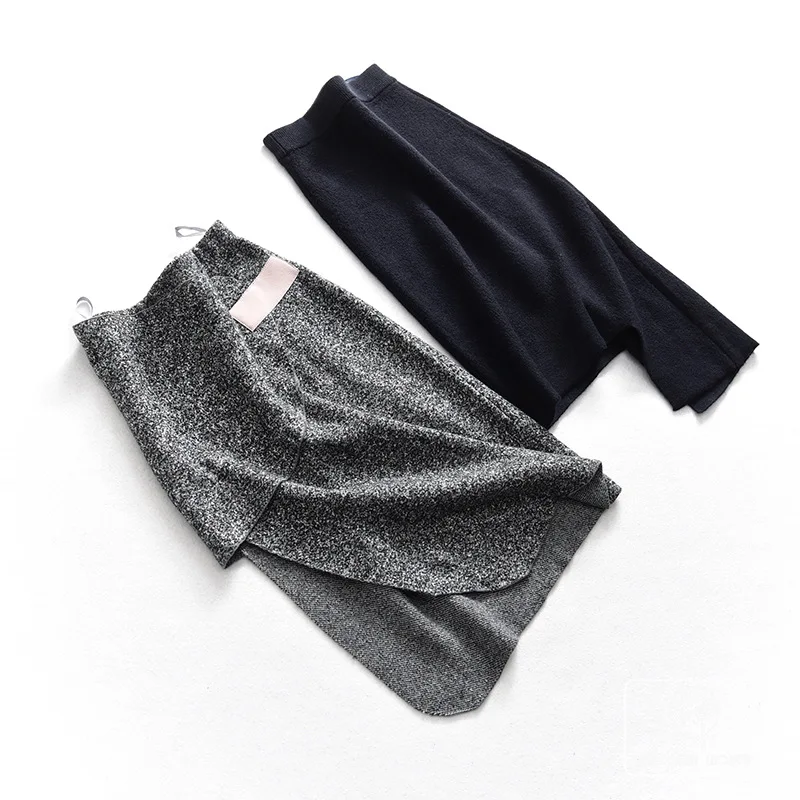 

A Generation of Elegant Retro Irregular Hem Knit Sheath Skirt Entity